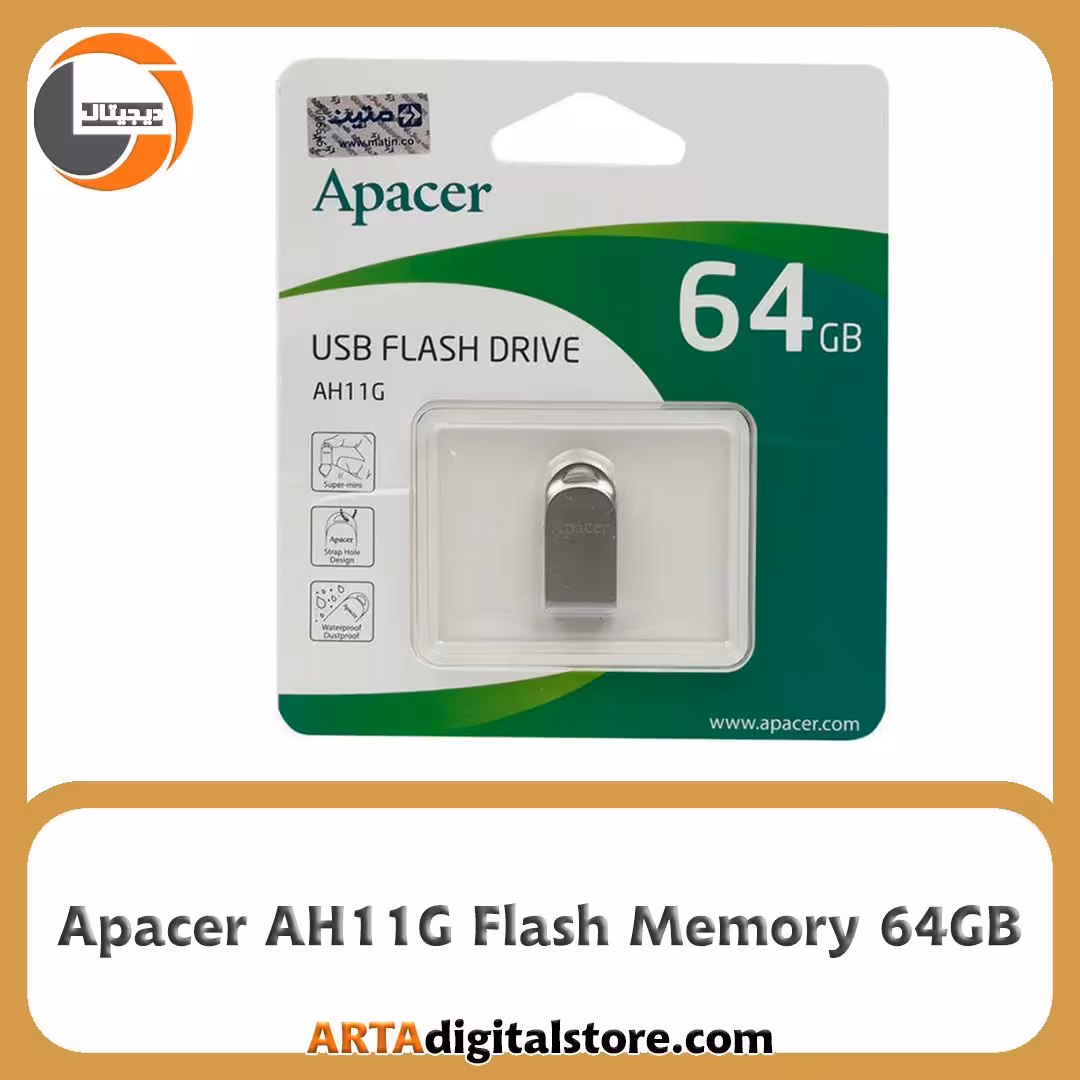 فلش مموری Apacer AH11G 64GB Silver
