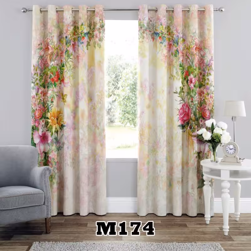 پرده سه بعدی طرح گل