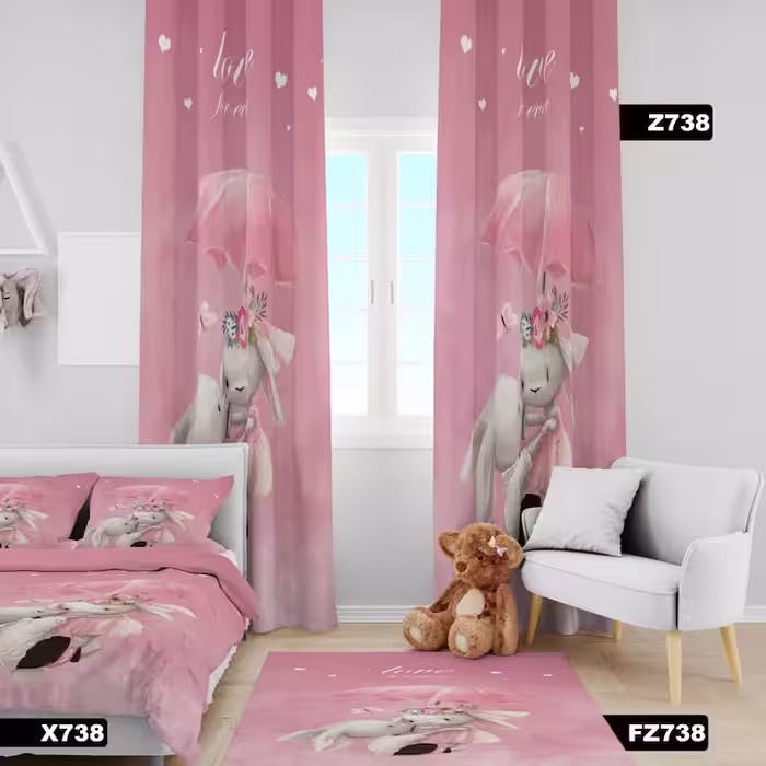 روتختی دخترانه طرح خرگوش کد 738