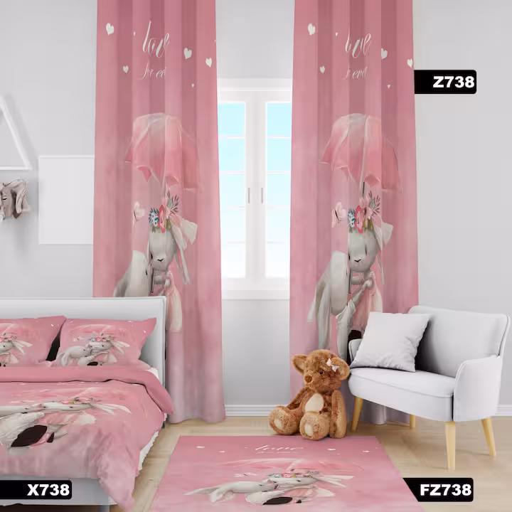 روتختی دخترانه طرح خرگوش کد 738