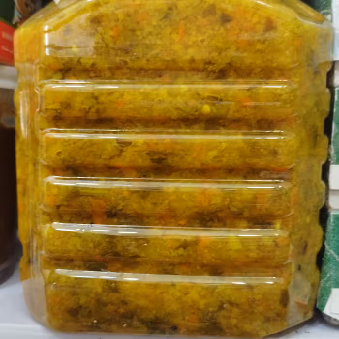 ترشی لیته بادمجان درجه یک با طعمی عالی 2 و نیم کیلویی