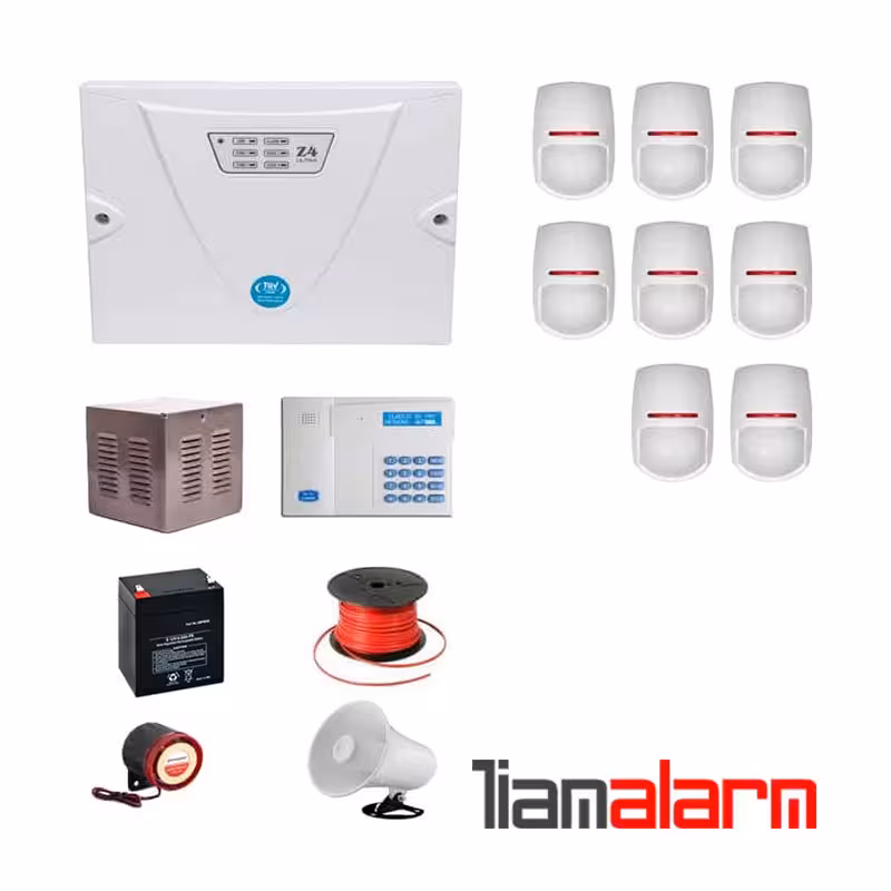 پکیج دزدگیر اماکن با سیم مدل کلاسیک سیم کارتی و تلفنی CGPY8