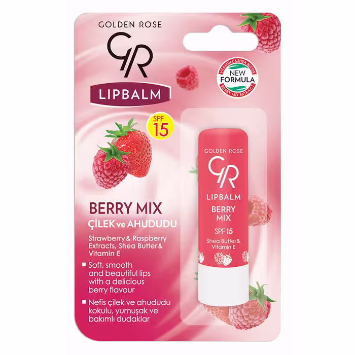 بالم لب گلدن رز مدل میکس بری با SPF15