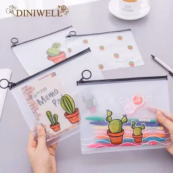 پوشه فانتزی طرح کاکتوس Cactus File Document Paper bag Pencil case