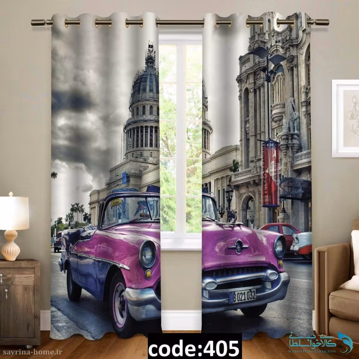 پرده پانچی طرح کروک مدل Sh-405