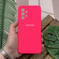 قاب سیلیکونی سامسونگ Galaxy A53 5G مدل پاک کنی محافظ لنز دار رنگ سرخابی