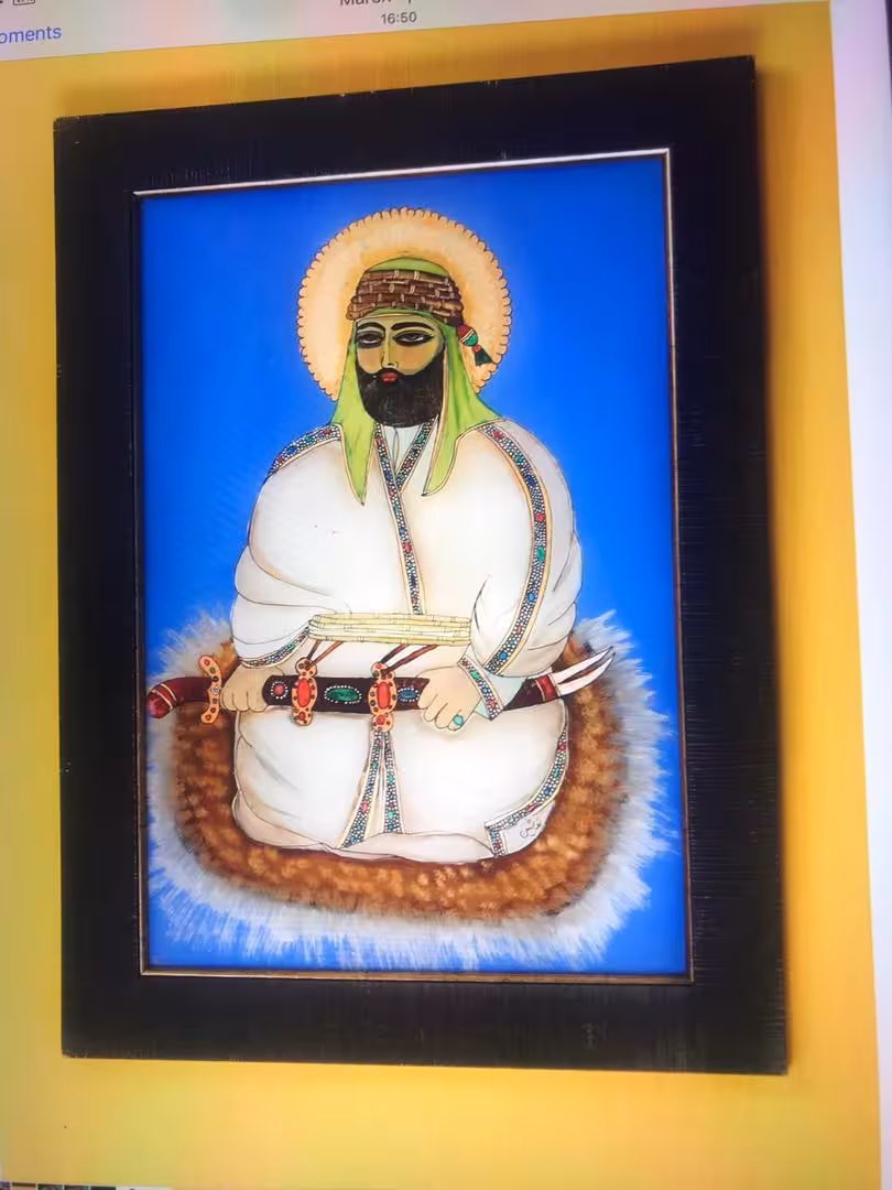 تابلو نقاشی پشت شیشه طرح مذهبی کد 101166