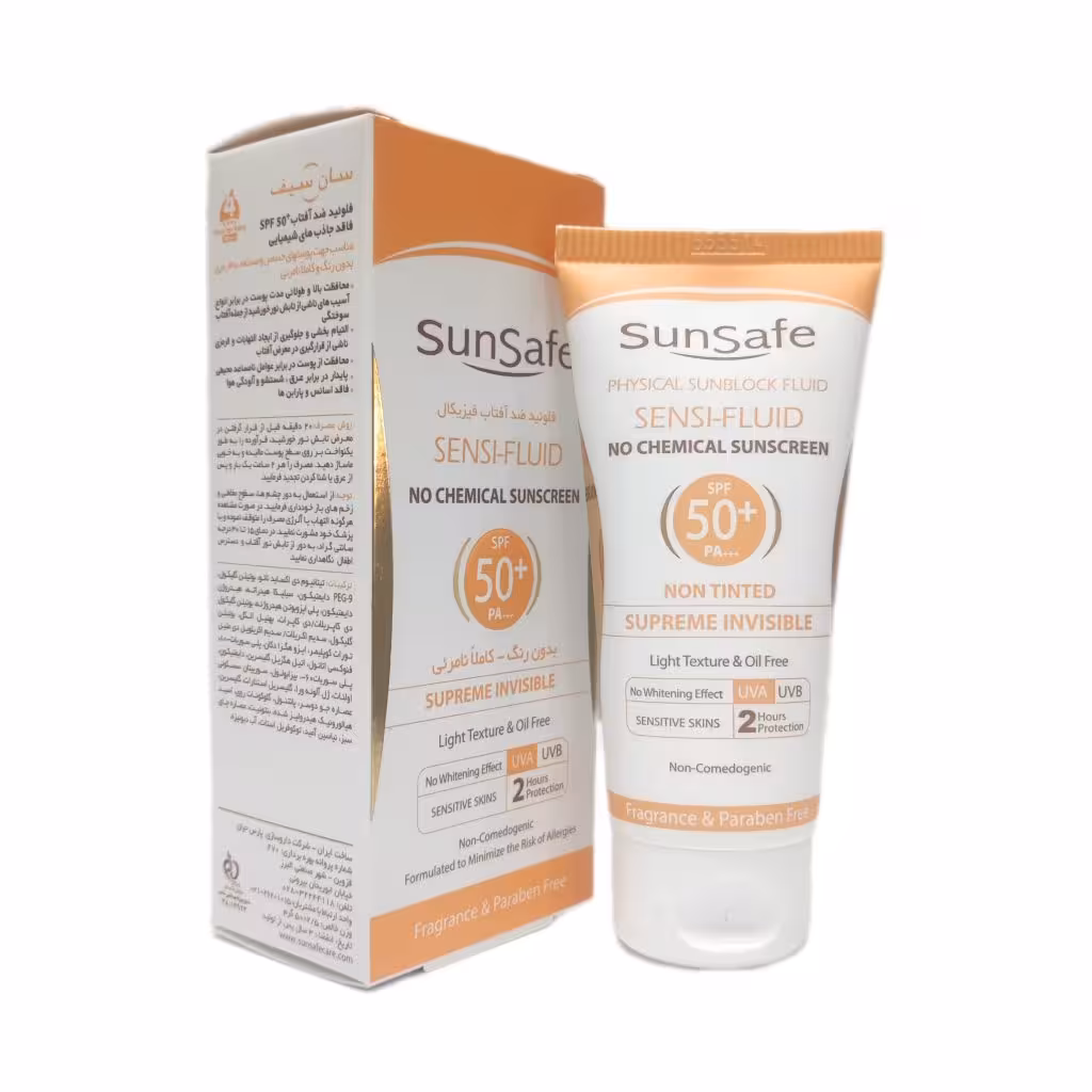 کرم ضدآفتاب سان سیف سنسی فلوئیدSPF50حجم 50 میلی لیتر