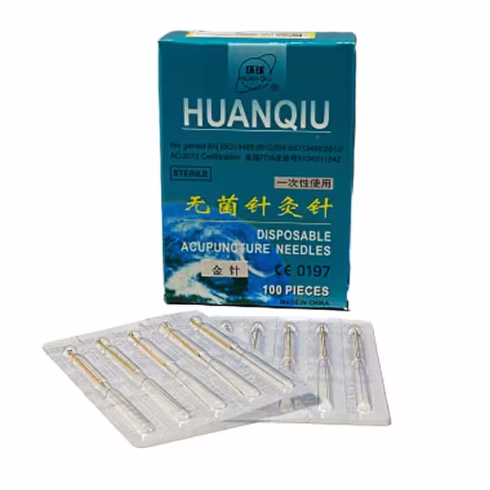 سوزن طب سوزنی هوانکیو 13×0٫18 صد عددی دسته پلاستیکی ( Huan-Qiu )