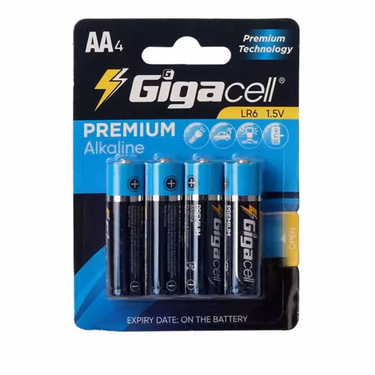 باتری قلمی Gigacell Premium Alkaline LR6 1.5V AA بسته 4 عددی