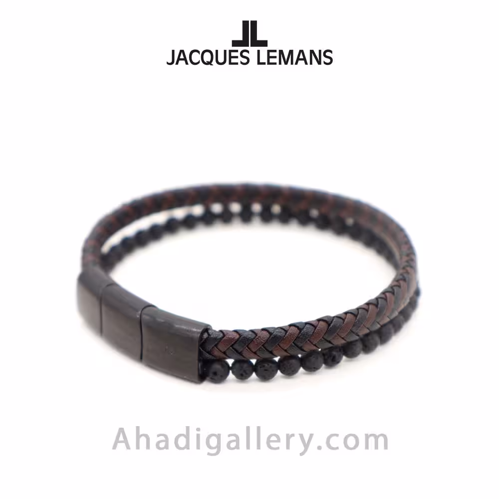 دستبند چرم ژاک لمن مدل S-B105A