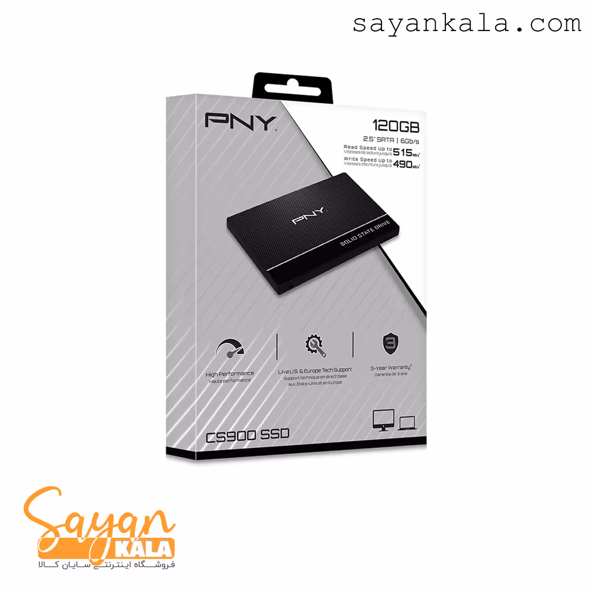 اس اس دی پی ان وای مدل SSD PNY CS900 SATA 120GB