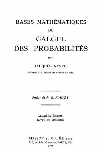 خرید و دانلود نسخه کامل کتاب Bases mathematiques du calcul des probabilites