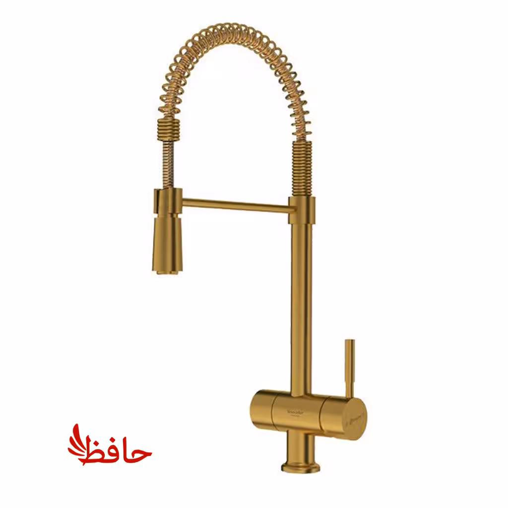 شیر ظرفشویی فنری دومنظوره شودر مدل آلستر طلایی مات