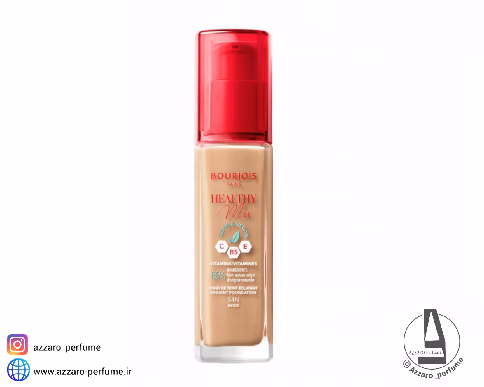 کرم پودر بورژوآ مدل Healthy Mix شماره 54N رنگ Bege حجم 30 میل