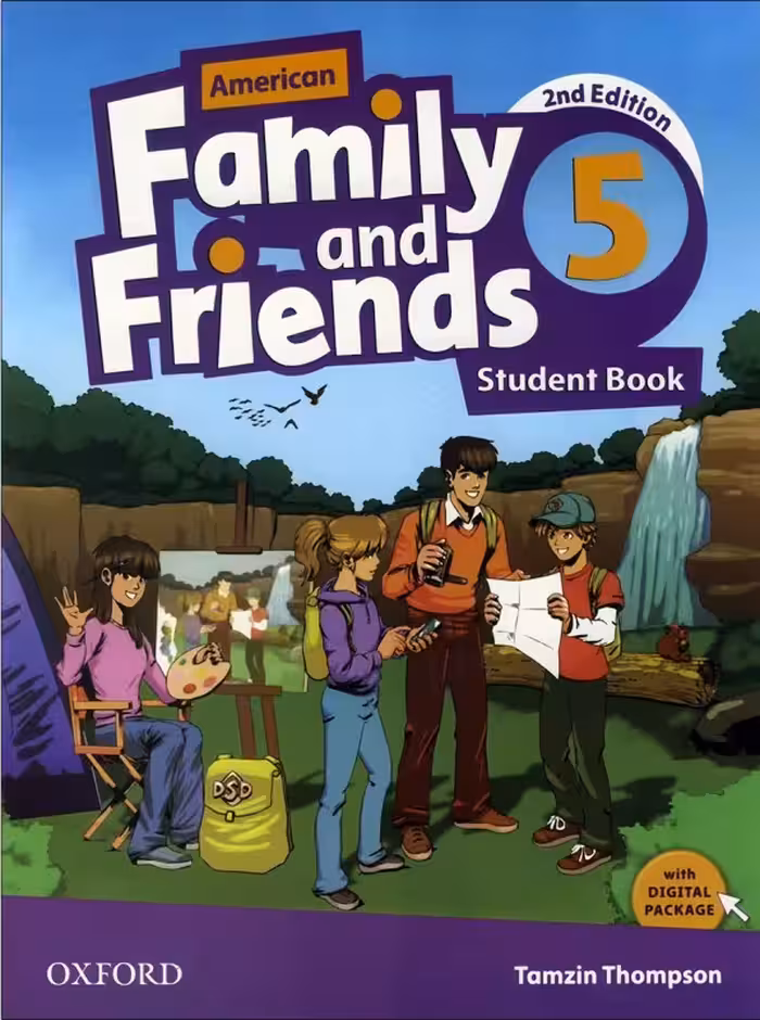 کتاب امریکن فمیلی اند فرندز پنج American Family and Friends 2nd 5 SB WB CD DVD
