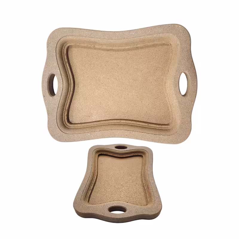 بیس MDF سینی طرح موجک 24 در 18 سانت