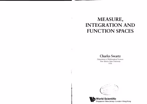 خرید و دانلود نسخه کامل کتاب Measure, Integration and Function Spaces