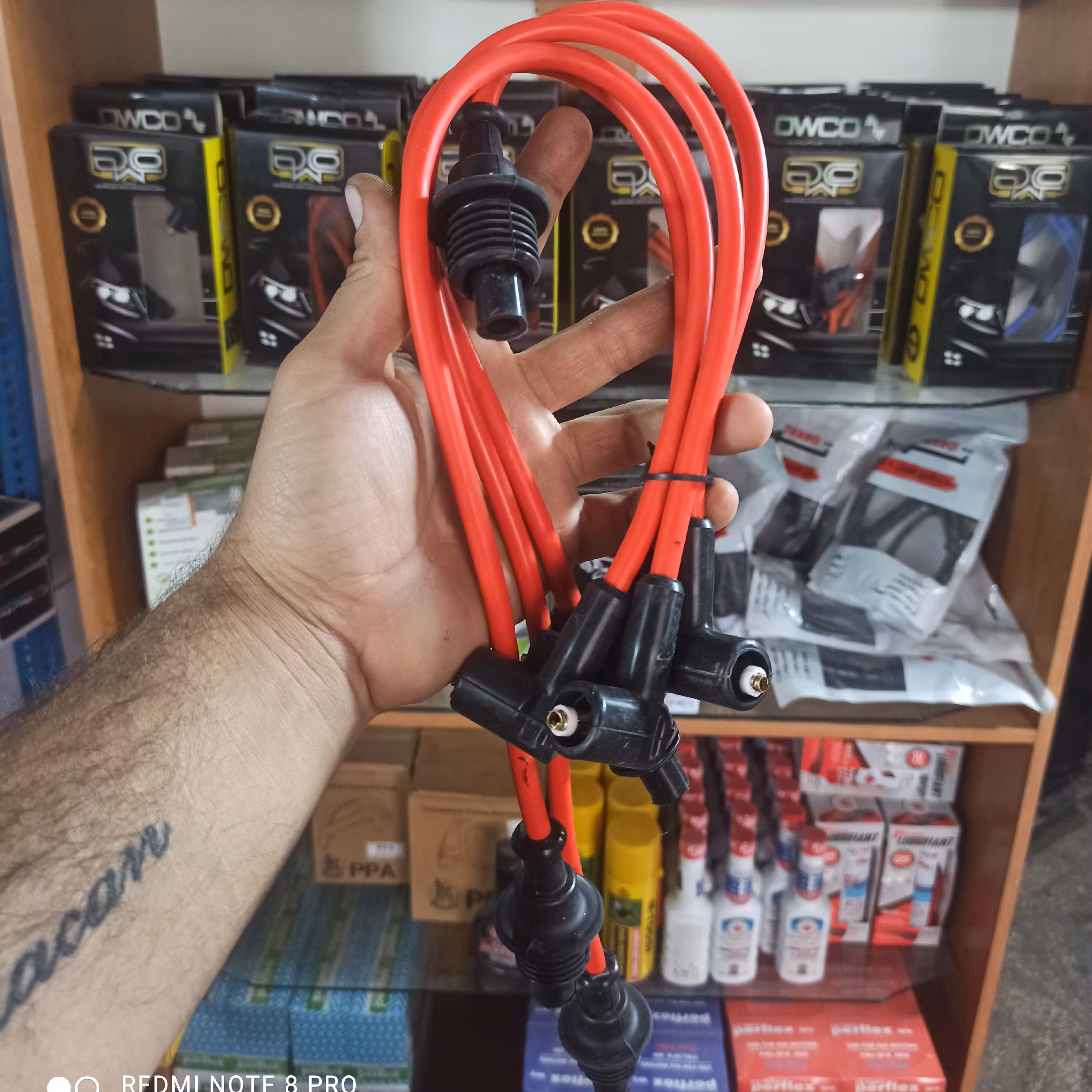 وایر شمع تقویتی پژو Xu7 405 مقاومت صفر 8 میل سوکت برنجی 