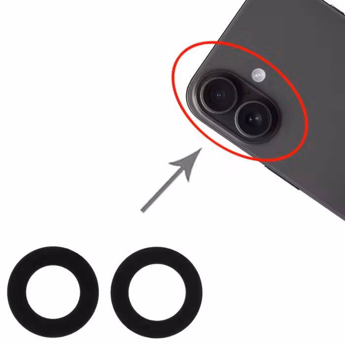 شیشه دوربین آیفون 16 اورجینال روکاری