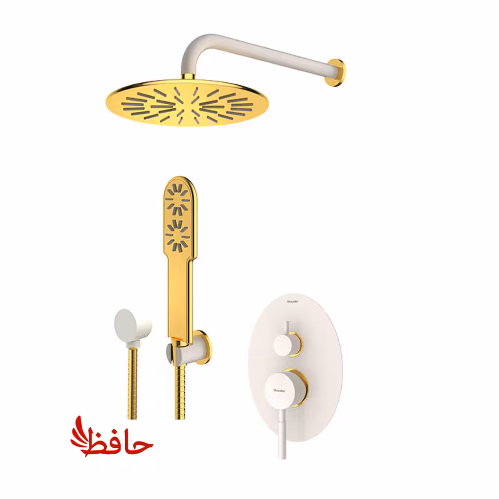 شیر حمام توکار شودر مدل روگن شیری طلایی تیپ 3 BRASS