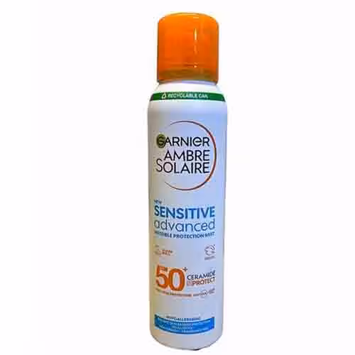 اسپری ضدآفتاب فرانسوی گارنیر Garnier -AMBRE SOLAIRE SENSITIVE ADVANCED با SPF50 حجم 40 میل
