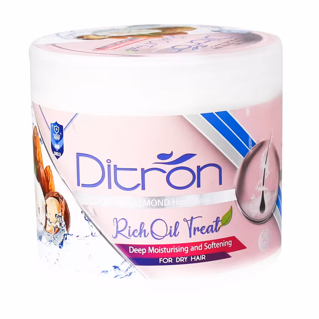 ماسک مو حاوی روغن نارگیل دیترون DITRON HAIR THERAPY WITH HERBAL OIL