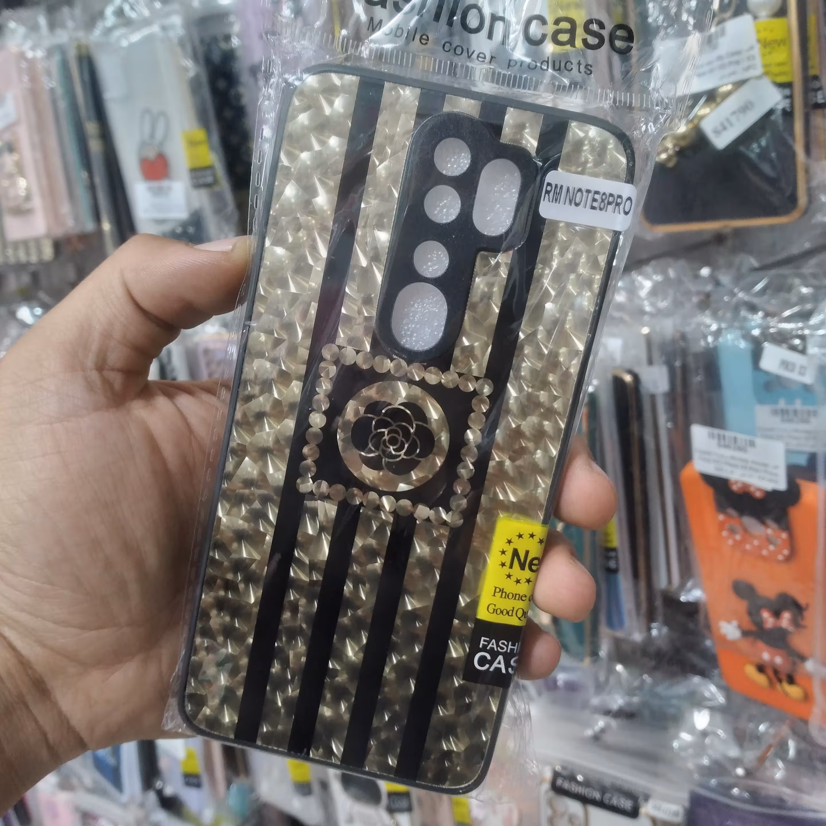 قاب گوشی note 8 pro طرح دار طلایی فانتزی موجود ب تمامی گوشی های سامسونگ شیامی