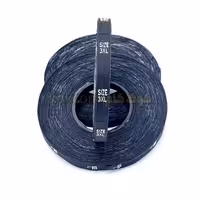 مارک سایز لباس سه ایکس لارج XXXL رنگ مشکی ( یک عدد رول 1000 عددی)