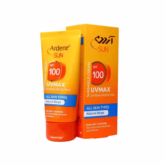 کرم ضد آفتاب SPF100 یو وی مکس آردن مناسب انواع پوست 50 گرم