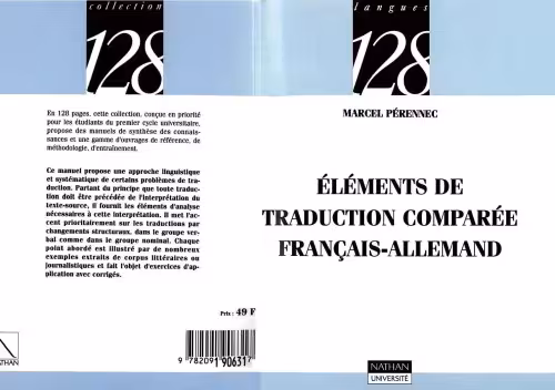 خرید و دانلود نسخه کامل کتاب Éléments de traduction comparée français-allemand