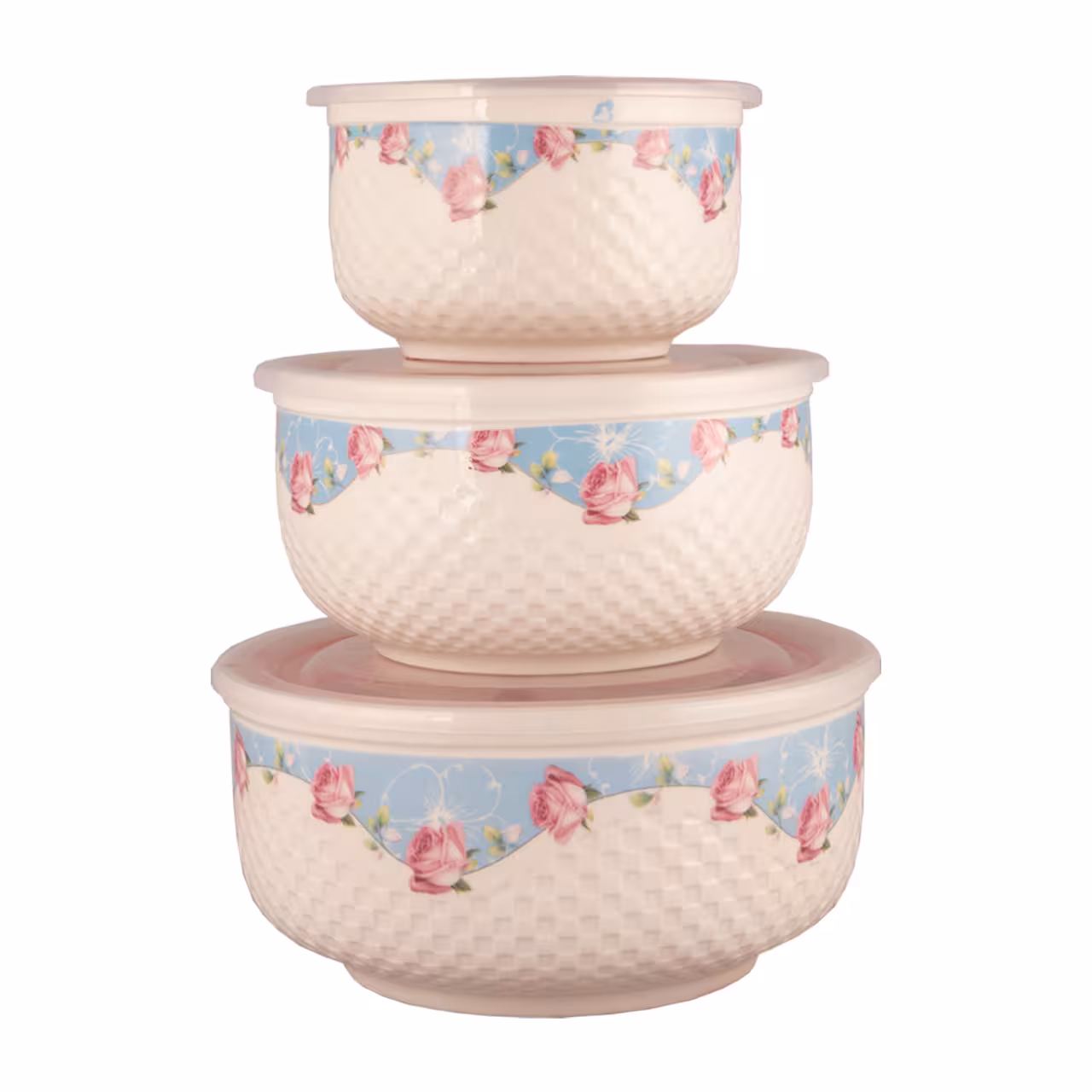 ظرف فریزری گرد طرح شطرنجی 3 سایز کوچک