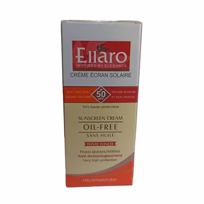 کرم ضد آفتاب الارو Ellaro اصل SPF50 کرم پودری پوست چرب 40 میل