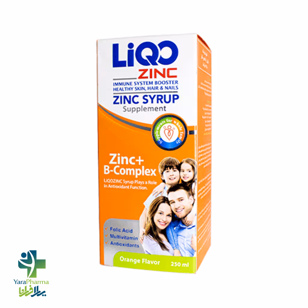 شربت لیکو زینک LIQO ZINC پرتقالی ابیان فارمد