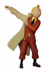 مجسمه tintin puts on trench 42473