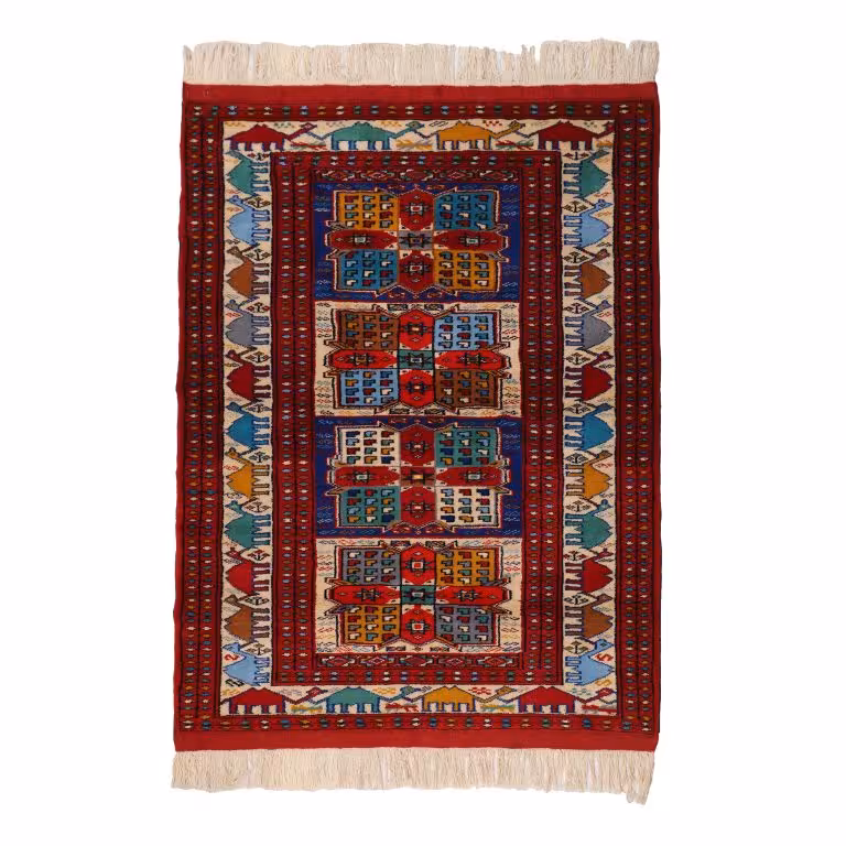 فرش دستباف دو متری طرح خراسان کد 40204143