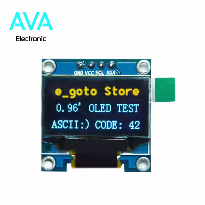 ماژول OLED 0.96 I2C دو رنگ زرد-آبی رزولیشن 128×64