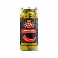 زیتون سبز پر شده با خمیر فلفل 470 گرم ای سی ای ECE