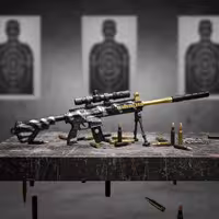 ماکت اسلحه M416 مشکی طوسی سایز بزرگ