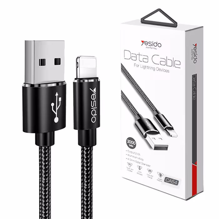 کابل USB به لایتنینگ یسیدو YESIDO CA54 طول 30 سانتیمتر