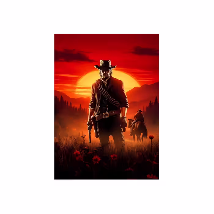 تابلو متال پوستر a4 – طرح Red Dead