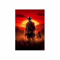 تابلو متال پوستر a4 – طرح Red Dead