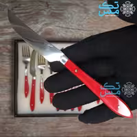 سرویس کارد و چنگال پذیرایی قرمز   دستساز زنجان 016