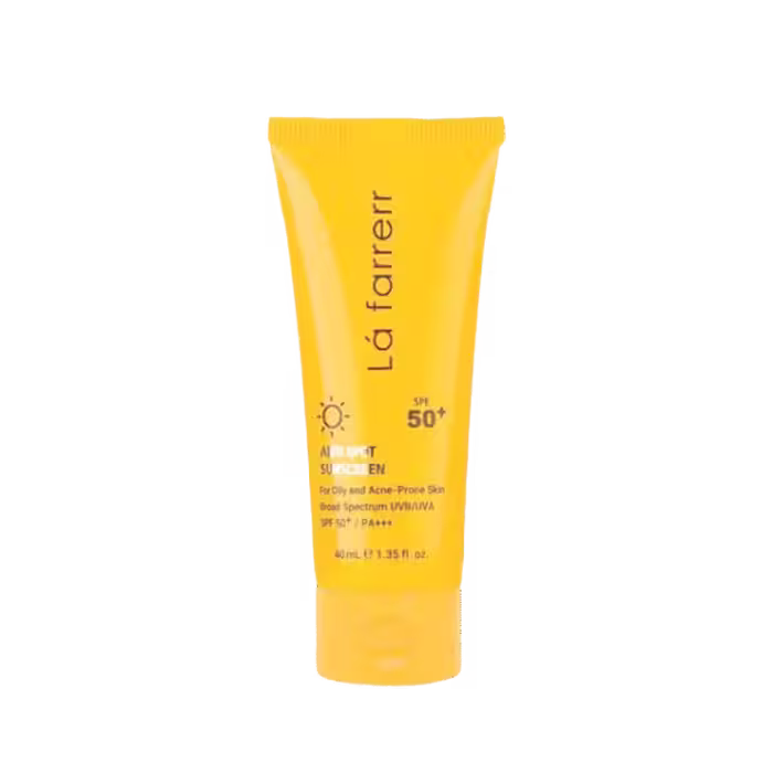 کرم ضد آفتاب و ضد لک فاقد چربی SPF50 لافارر مناسب پوست چرب و مستعد آکنه حجم 40 میلی لیتر - بی رنگ