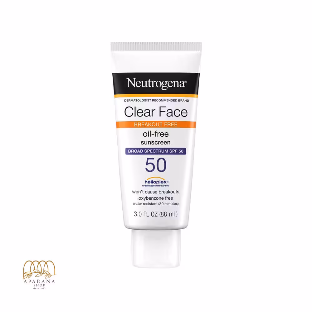 ضد آفتاب لوسیون مایع نوتروژینا مدل Clear Face حجم 88 میل