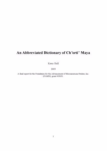 خرید و دانلود نسخه کامل کتاب A Dictionary of Ch’orti’ Maya, Guatemala