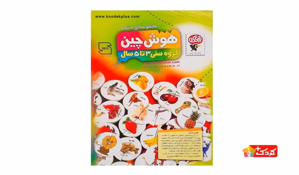 بازی آموزشی هوش چین مجموعه مدل دو تکه با تصاویر واقعی