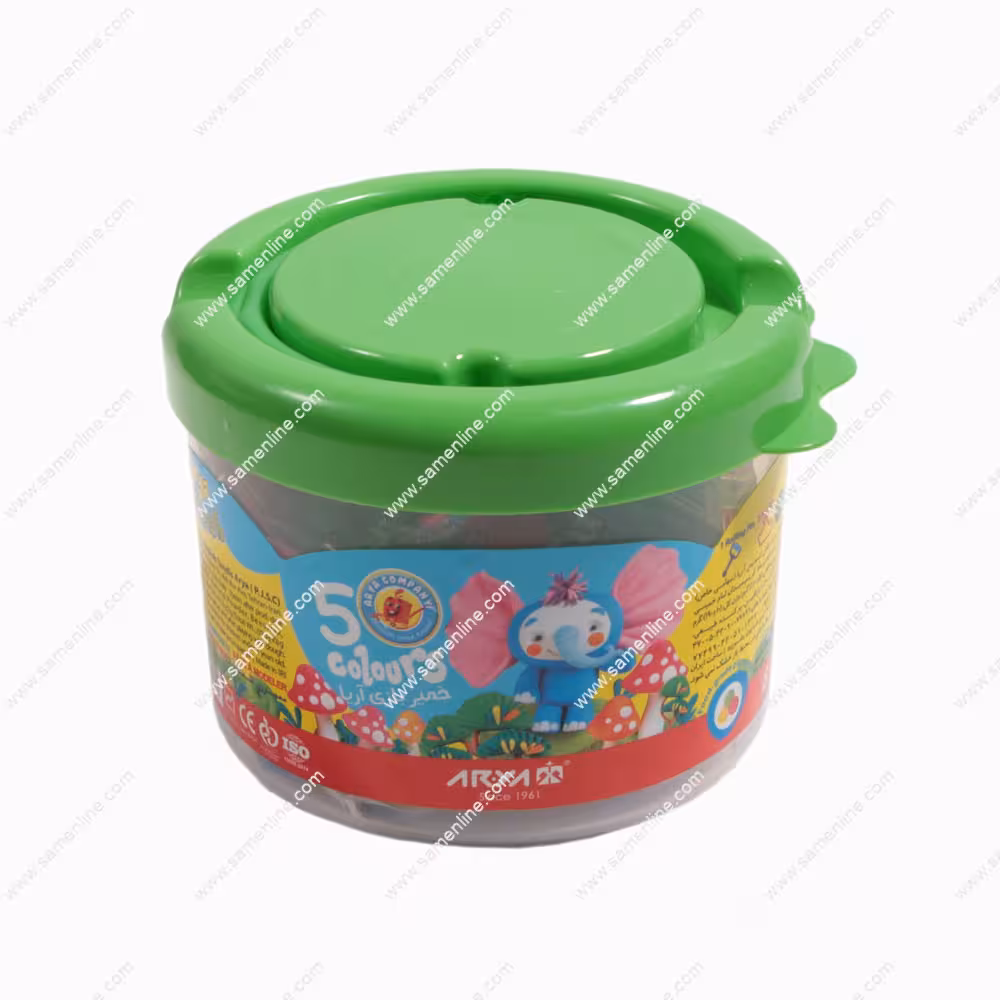 خمیر بازی سطلی آریا 5 رنگ