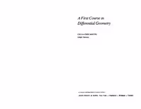 خرید و دانلود نسخه کامل کتاب First Course in Differential Geometry