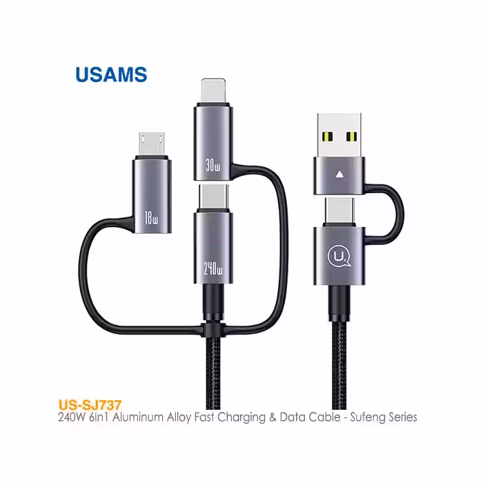 کابل 240 وات 6 در 1 چندمنظوره یوسمز US-SJ737